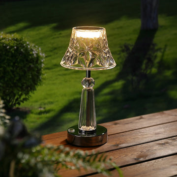 Madelyn 11.5" Bohemian Classic Acrylic Rechargeable Integrated LED Table Lamp - JONATHAN Y